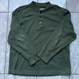 Eddie Bauer Men’s Green 100% Cotton Long Sleeve Sweatshirt Sport Shop Knit L